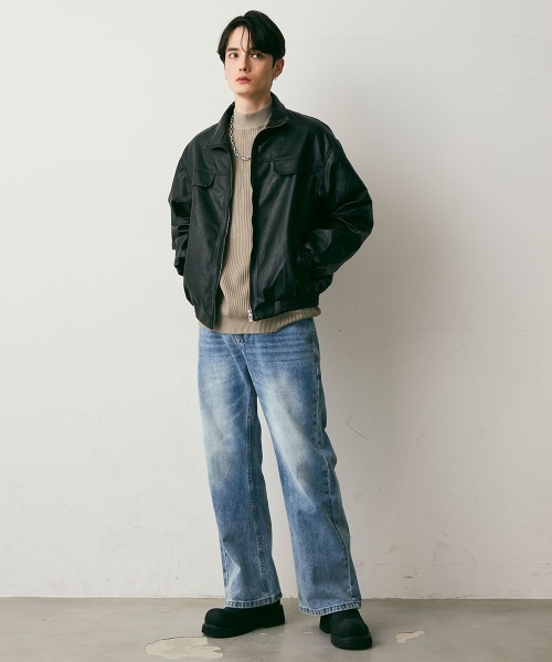 Shoowtime(ショウタイム)の「Vintage Like Straight Denim Pants / ビンテージライクストレートデニムパンツ(デニムパンツ・メンズ・ライトブルー/グレー/ブルー・MEDIUM/LARGE/X-LARGE)」の9枚目の写真