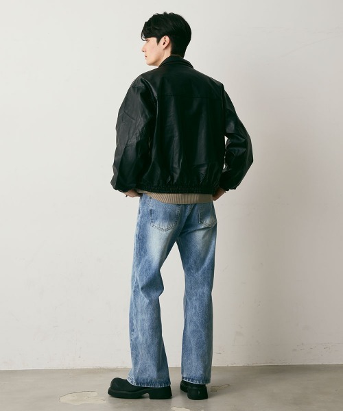 Shoowtime(ショウタイム)の「Vintage Like Straight Denim Pants / ビンテージライクストレートデニムパンツ(デニムパンツ・メンズ・ライトブルー/グレー/ブルー・MEDIUM/LARGE/X-LARGE)」の15枚目の写真