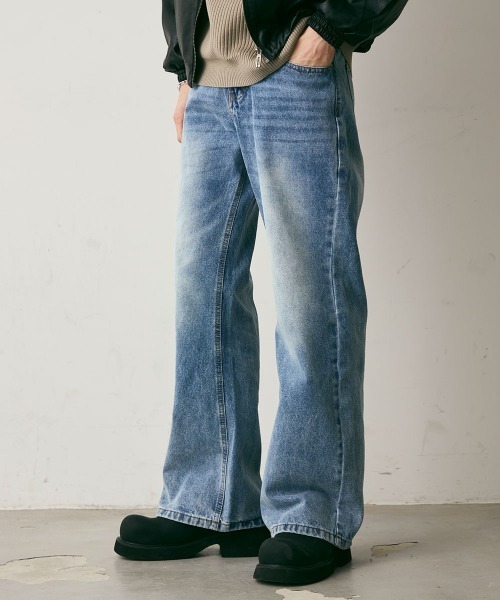 Shoowtime(ショウタイム)の「Vintage Like Straight Denim Pants / ビンテージライクストレートデニムパンツ(デニムパンツ・メンズ・ライトブルー/グレー/ブルー・MEDIUM/LARGE/X-LARGE)」の16枚目の写真