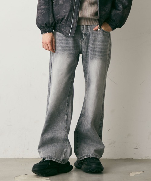 Shoowtime(ショウタイム)の「Vintage Like Straight Denim Pants / ビンテージライクストレートデニムパンツ(デニムパンツ・メンズ・ライトブルー/グレー/ブルー・MEDIUM/LARGE/X-LARGE)」の17枚目の写真