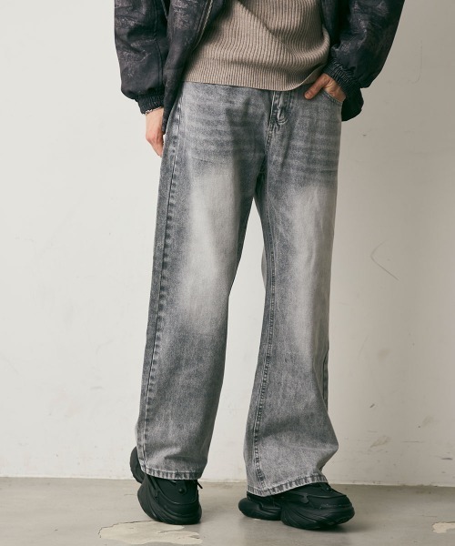 Shoowtime(ショウタイム)の「Vintage Like Straight Denim Pants / ビンテージライクストレートデニムパンツ(デニムパンツ・メンズ・ライトブルー/グレー/ブルー・MEDIUM/LARGE/X-LARGE)」の18枚目の写真