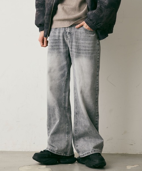 Shoowtime(ショウタイム)の「Vintage Like Straight Denim Pants / ビンテージライクストレートデニムパンツ(デニムパンツ・メンズ・ライトブルー/グレー/ブルー・MEDIUM/LARGE/X-LARGE)」の20枚目の写真