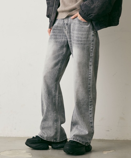 Shoowtime(ショウタイム)の「Vintage Like Straight Denim Pants / ビンテージライクストレートデニムパンツ(デニムパンツ・メンズ・ライトブルー/グレー/ブルー・MEDIUM/LARGE/X-LARGE)」の21枚目の写真