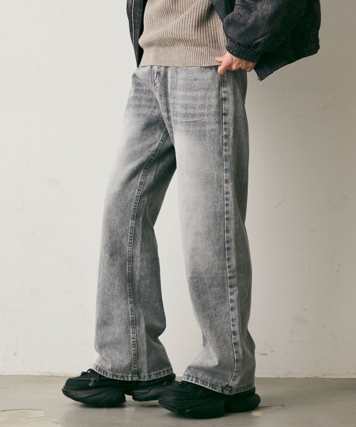 Shoowtime(ショウタイム)の「Vintage Like Straight Denim Pants / ビンテージライクストレートデニムパンツ(デニムパンツ・メンズ・ライトブルー/グレー/ブルー・MEDIUM/LARGE/X-LARGE)」の22枚目の写真