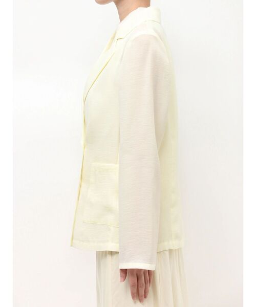 MERCURYDUO（マーキュリーデュオ）の「フラワーエンブロイダリーシアージャケット（テーラードジャケット・レディース・イエロー/グレー・FREE）」の7枚目の写真