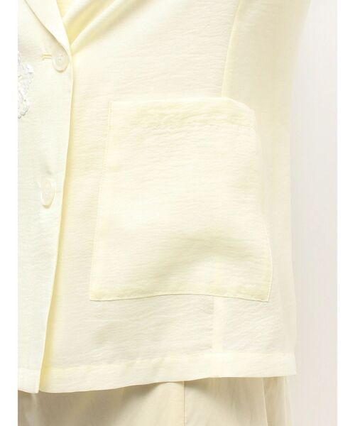 MERCURYDUO（マーキュリーデュオ）の「フラワーエンブロイダリーシアージャケット（テーラードジャケット・レディース・イエロー/グレー・FREE）」の13枚目の写真