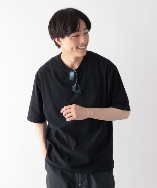 GLOBAL WORK(グローバルワーク)の「サラサラ快適DRYポケットTシャツ/636404(Tシャツ/カットソー・メンズ・ホワイト/アイボリー/オリーブ/ブラック/ブラウン・SMALL/X-LARGE/LARGE/MEDIUM)」の3枚目の写真