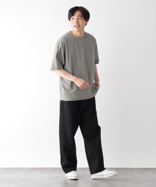 GLOBAL WORK(グローバルワーク)の「サラサラ快適DRYポケットTシャツ/636404(Tシャツ/カットソー・メンズ・ホワイト/アイボリー/オリーブ/ブラック/ブラウン・SMALL/X-LARGE/LARGE/MEDIUM)」の21枚目の写真
