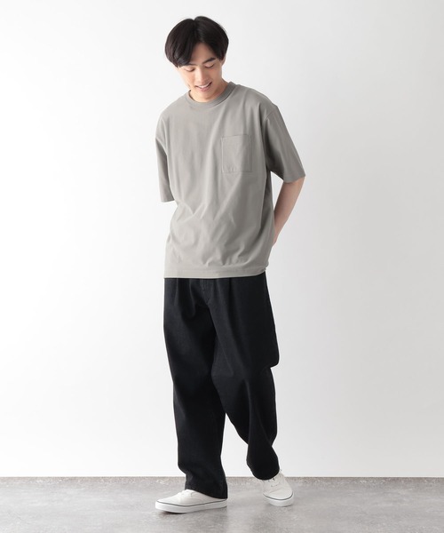 GLOBAL WORK(グローバルワーク)の「サラサラ快適DRYポケットTシャツ/636404(Tシャツ/カットソー・メンズ・ホワイト/アイボリー/オリーブ/ブラック/ブラウン・SMALL/X-LARGE/LARGE/MEDIUM)」の20枚目の写真