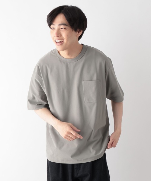 GLOBAL WORK(グローバルワーク)の「サラサラ快適DRYポケットTシャツ/636404(Tシャツ/カットソー・メンズ・ホワイト/アイボリー/オリーブ/ブラック/ブラウン・SMALL/X-LARGE/LARGE/MEDIUM)」の18枚目の写真