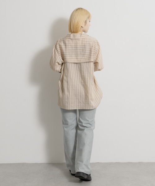 THE GOODLAND MARKET（ザグッドランドマーケット）の「ザ グッドランド マーケット　RE DENIM SEMI FLARE PANTS（デニムパンツ・レディース・ライトインディゴブルー・4/3/2/1）」の3枚目の写真