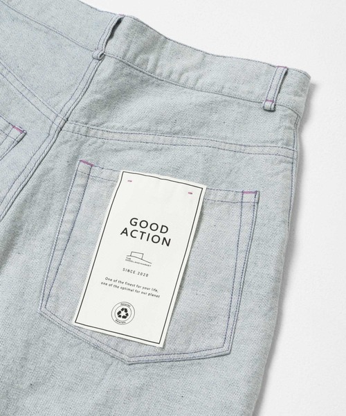 THE GOODLAND MARKET（ザグッドランドマーケット）の「ザ グッドランド マーケット　RE DENIM SEMI FLARE PANTS（デニムパンツ・レディース・ライトインディゴブルー・4/3/2/1）」の6枚目の写真