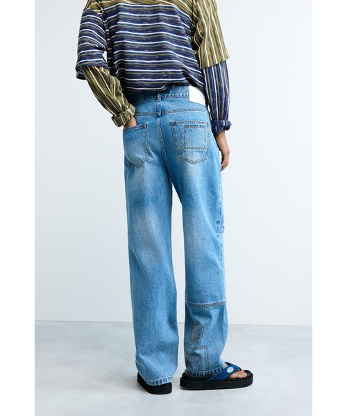 Desigual(デシグアル)の「ダメージ デニム パンツ / ストレートカット(デニムパンツ・メンズ・ブルー・S/M/XS/L/XXL)」の3枚目の写真