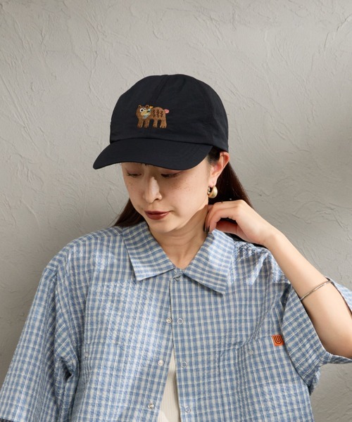 halo commodity（ハロ　コモディティー）の「【WEB限定】[HALO COMMODITY/ハロコモディティー] KUMA 刺繍6パネルキャップ（キャップ・レディース・キナリ/グレー/ブラック・F）」の11枚目の写真