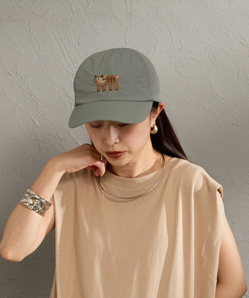 halo commodity（ハロ　コモディティー）の「【WEB限定】[HALO COMMODITY/ハロコモディティー] KUMA 刺繍6パネルキャップ（キャップ・レディース・キナリ/グレー/ブラック・F）」の18枚目の写真