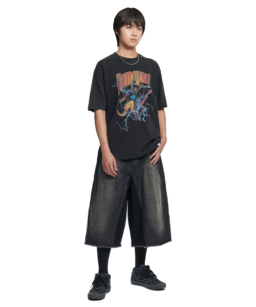 NOMANUAL(NOMANUAL)の「HEAVY METAL GECKO T-SHIRT - WASHED BLACK(Tシャツ/カットソー・レディース・その他・LARGE/SMALL/MEDIUM/X-LARGE)」の2枚目の写真