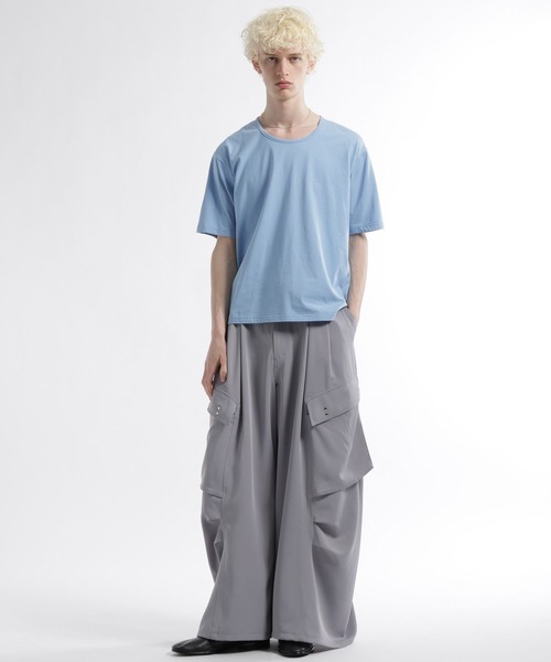 HARE（ハレ）の「【接触冷感】ユルネックBASICカット(HARE)（Tシャツ/カットソー・メンズ・ホワイト/ブラック/グレー/ブルー・SMALL/MEDIUM）」の6枚目の写真