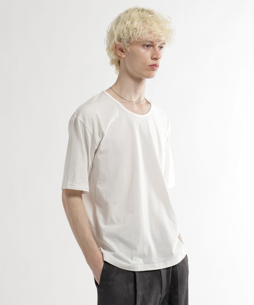 HARE（ハレ）の「【接触冷感】ユルネックBASICカット(HARE)（Tシャツ/カットソー・メンズ・ホワイト/ブラック/グレー/ブルー・SMALL/MEDIUM）」の9枚目の写真