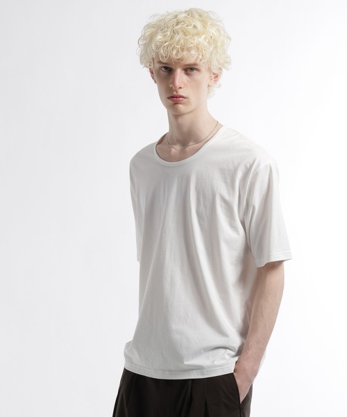 HARE（ハレ）の「【接触冷感】ユルネックBASICカット(HARE)（Tシャツ/カットソー・メンズ・ホワイト/ブラック/グレー/ブルー・SMALL/MEDIUM）」の11枚目の写真