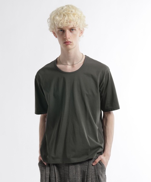 HARE（ハレ）の「【接触冷感】ユルネックBASICカット(HARE)（Tシャツ/カットソー・メンズ・ホワイト/ブラック/グレー/ブルー・SMALL/MEDIUM）」の14枚目の写真