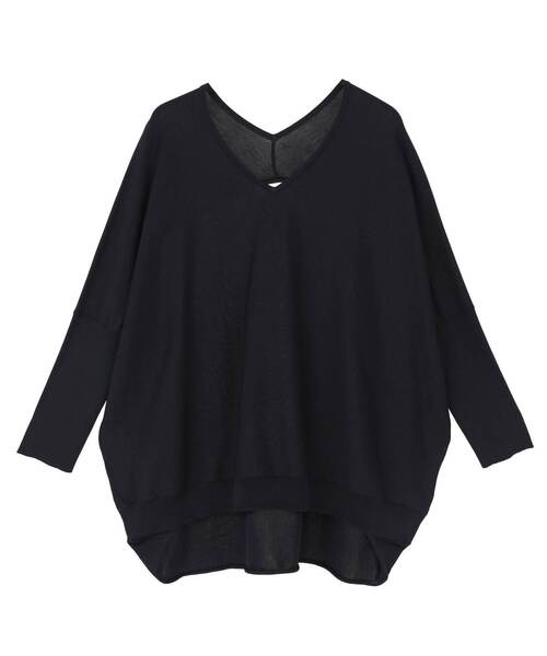 Liesse（リエス）の「【定番】Vネックドルマンニット（ニット/セーター・レディース・ネイビー/ブラウン/ライトブルー・FREE）」の10枚目の写真