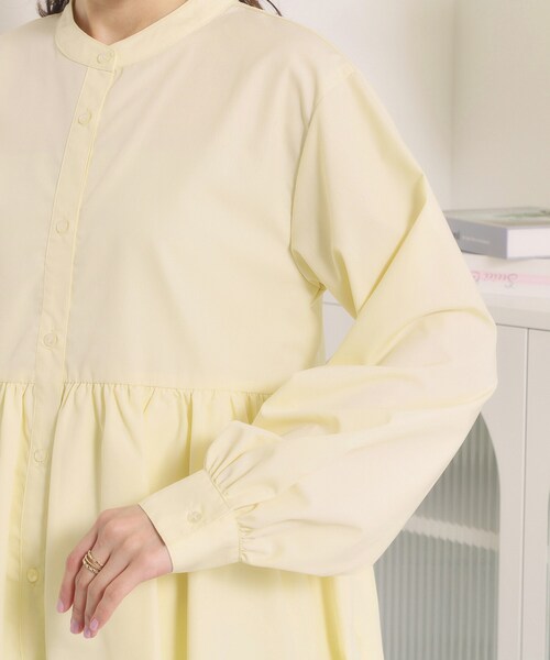 ITS'DEMO（イッツデモ）の「【洗濯機OK】バルーンヘムブラウス（シャツ/ブラウス・レディース・ライトイエロー系/オフホワイト/サックスブルー・00）」の20枚目の写真