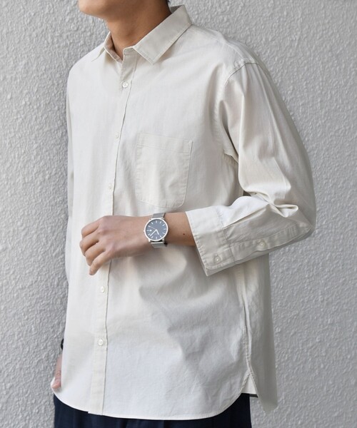 SHIPS any（シップス エニィ）の「SHIPS any:〈洗濯機可能〉コットン/リネン 7分袖 ポケット レギュラー シャツ 26SS◆（シャツ/ブラウス・メンズ・チャコールグレー/ナチュラル/オリーブ/ブルー/ネイビー・LARGE/MEDIUM/X-LARGE/SMALL）」の10枚目の写真