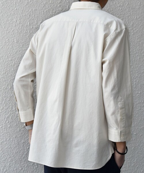 SHIPS any（シップス エニィ）の「SHIPS any:〈洗濯機可能〉コットン/リネン 7分袖 ポケット レギュラー シャツ 26SS◆（シャツ/ブラウス・メンズ・チャコールグレー/ナチュラル/オリーブ/ブルー/ネイビー・LARGE/MEDIUM/X-LARGE/SMALL）」の11枚目の写真