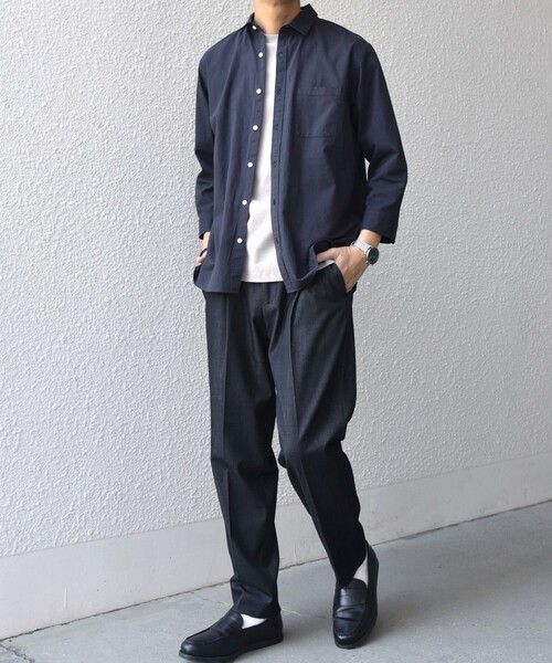 SHIPS any（シップス エニィ）の「SHIPS any:〈洗濯機可能〉コットン/リネン 7分袖 ポケット レギュラー シャツ 26SS◆（シャツ/ブラウス・メンズ・チャコールグレー/ナチュラル/オリーブ/ブルー/ネイビー・LARGE/MEDIUM/X-LARGE/SMALL）」の12枚目の写真