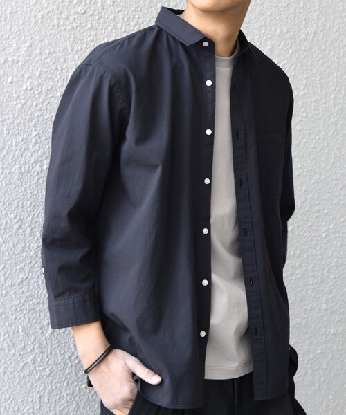 SHIPS any（シップス エニィ）の「SHIPS any:〈洗濯機可能〉コットン/リネン 7分袖 ポケット レギュラー シャツ 26SS◆（シャツ/ブラウス・メンズ・チャコールグレー/ナチュラル/オリーブ/ブルー/ネイビー・LARGE/MEDIUM/X-LARGE/SMALL）」の16枚目の写真