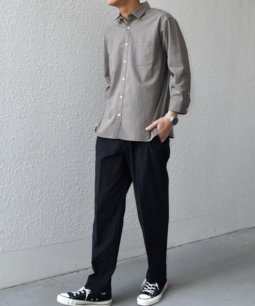 SHIPS any（シップス エニィ）の「SHIPS any:〈洗濯機可能〉コットン/リネン 7分袖 ポケット レギュラー シャツ 26SS◆（シャツ/ブラウス・メンズ・チャコールグレー/ナチュラル/オリーブ/ブルー/ネイビー・LARGE/MEDIUM/X-LARGE/SMALL）」の17枚目の写真