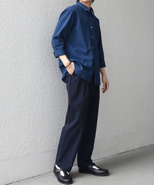 SHIPS any(シップス エニィ)の「SHIPS any:〈洗濯機可能〉コットン/リネン 7分袖 ポケット レギュラー シャツ 26SS◇(シャツ/ブラウス・メンズ・チャコールグレー/ナチュラル/オリーブ/ブルー/ネイビー・LARGE/MEDIUM/X-LARGE/SMALL)」の12枚目の写真