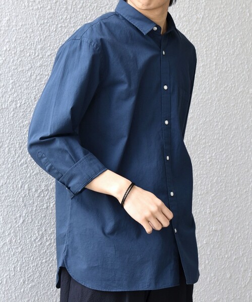 SHIPS any(シップス エニィ)の「SHIPS any:〈洗濯機可能〉コットン/リネン 7分袖 ポケット レギュラー シャツ 26SS◇(シャツ/ブラウス・メンズ・チャコールグレー/ナチュラル/オリーブ/ブルー/ネイビー・LARGE/MEDIUM/X-LARGE/SMALL)」の15枚目の写真