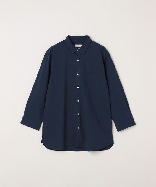 SHIPS any:〈洗濯機可能〉コットン/リネン 7分袖 ポケット レギュラー