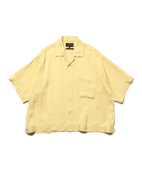 BEAMS PLUS(ビームスプラス)の「Cabana-SHT Cupro Dot Pattern(シャツ/ブラウス・メンズ・イエロー/ネイビー・MEDIUM/LARGE/X-LARGE/SMALL)」の4枚目の写真