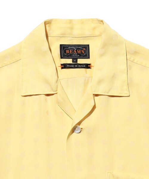 BEAMS PLUS(ビームスプラス)の「Cabana-SHT Cupro Dot Pattern(シャツ/ブラウス・メンズ・イエロー/ネイビー・MEDIUM/LARGE/X-LARGE/SMALL)」の5枚目の写真