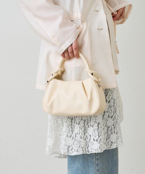 mystic(ミスティック)の「リングハンドルミニBAG(ハンドバッグ・レディース・ブラック/オフホワイト・ONE SIZE)」の7枚目の写真