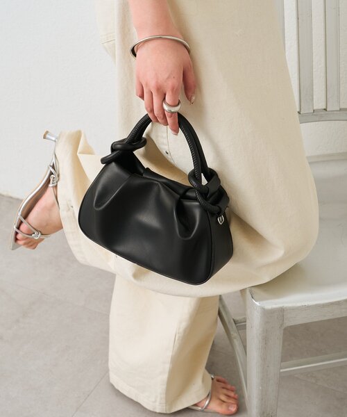 mystic(ミスティック)の「リングハンドルミニBAG(ハンドバッグ・レディース・ブラック/オフホワイト・ONE SIZE)」の10枚目の写真