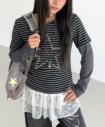 MEMECLE(�����N��)�́y MEMECLE / �����N�� �z�X�^�[�X�^�b�Y �{�[�_�[���C���[�hT�V���c(T�V���c/�J�b�g�\�[)