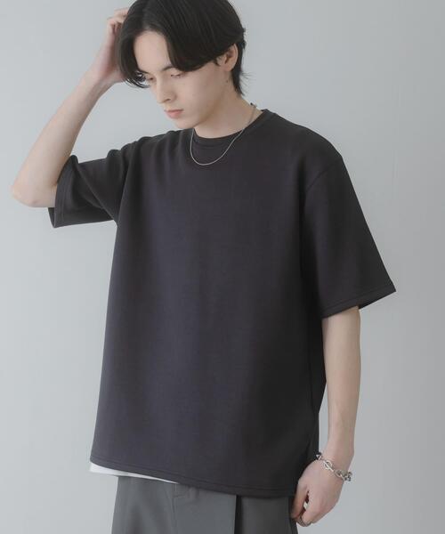 SENSE OF PLACE by URBAN RESEARCH（センスオブプレイスバイアーバンリサーチ）の「『一部WEB限定カラー』『接触冷感/速乾』ダンボールポンチショートスリーブTシャツ（Tシャツ/カットソー・メンズ・ライトベージュ/ブラック/イエロー/チャコールグレー/ブラウン/グリーン/ホワイト・LARGE/MEDIUM）」の12枚目の写真