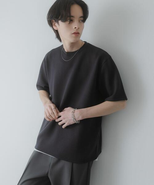 SENSE OF PLACE by URBAN RESEARCH（センスオブプレイスバイアーバンリサーチ）の「『一部WEB限定カラー』『接触冷感/速乾』ダンボールポンチショートスリーブTシャツ（Tシャツ/カットソー・メンズ・ライトベージュ/ブラック/イエロー/チャコールグレー/ブラウン/グリーン/ホワイト・LARGE/MEDIUM）」の16枚目の写真