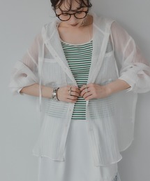 210nouve | シアー フード オーバーサイズ シャツ(シャツ/ブラウス)