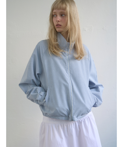 Kijun(キジュン)の「Regular Check Blouson Sky Blue(ブルゾン・レディース・その他・MEDIUM/SMALL)」の2枚目の写真