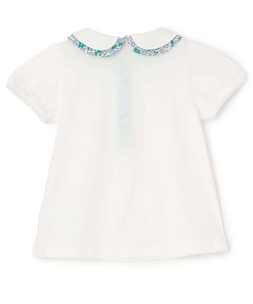 sense of wonder(センスオブワンダー)の「小花柄コンビブラウス(シャツ/ブラウス・キッズ・オフホワイト/ライトピンク・130cm/110cm/120cm/100cm/90cm/80cm)」の4枚目の写真