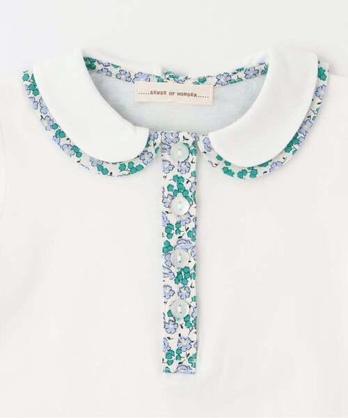 sense of wonder(センスオブワンダー)の「小花柄コンビブラウス(シャツ/ブラウス・キッズ・オフホワイト/ライトピンク・130cm/110cm/120cm/100cm/90cm/80cm)」の5枚目の写真