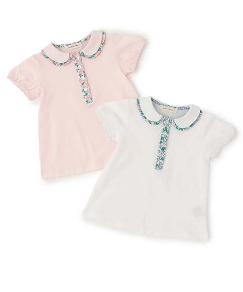 sense of wonder(センスオブワンダー)の「小花柄コンビブラウス(シャツ/ブラウス・キッズ・オフホワイト/ライトピンク・130cm/110cm/120cm/100cm/90cm/80cm)」の8枚目の写真