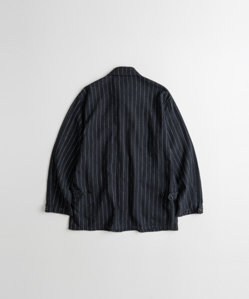 BEHEAVYER(ビヘイビアー)の「WASHED LINEN BDU JACKET navy stripe(その他アウター・メンズ・その他・2/4/3)」の3枚目の写真