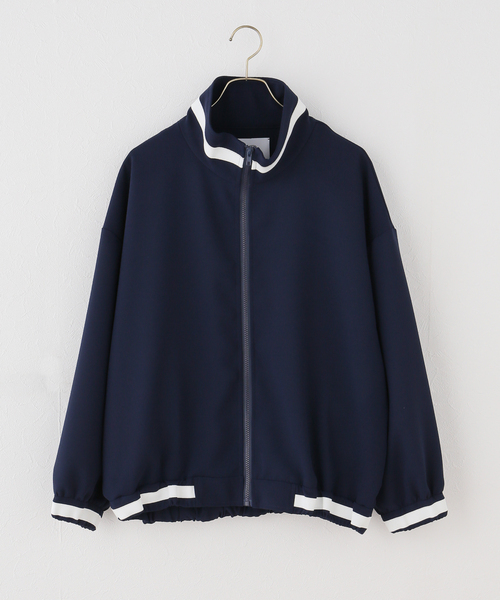 LAYAS(レイヤーズ)の「【LAYAS/レイヤーズ】 JERSEY BLOUSON(ブルゾン・レディース・ネイビー・FREE)」の1枚目の写真