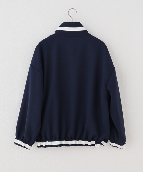 LAYAS(レイヤーズ)の「【LAYAS/レイヤーズ】 JERSEY BLOUSON(ブルゾン・レディース・ネイビー・FREE)」の2枚目の写真