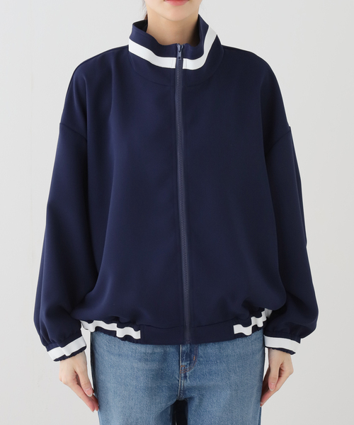 LAYAS(レイヤーズ)の「【LAYAS/レイヤーズ】 JERSEY BLOUSON(ブルゾン・レディース・ネイビー・FREE)」の10枚目の写真